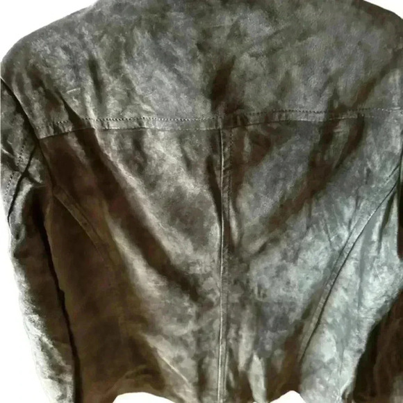 Liz Claiborne size large suede jacket‎ NWOT. Fully lined. Patch pockets, zipper. - Picture 3 of 11